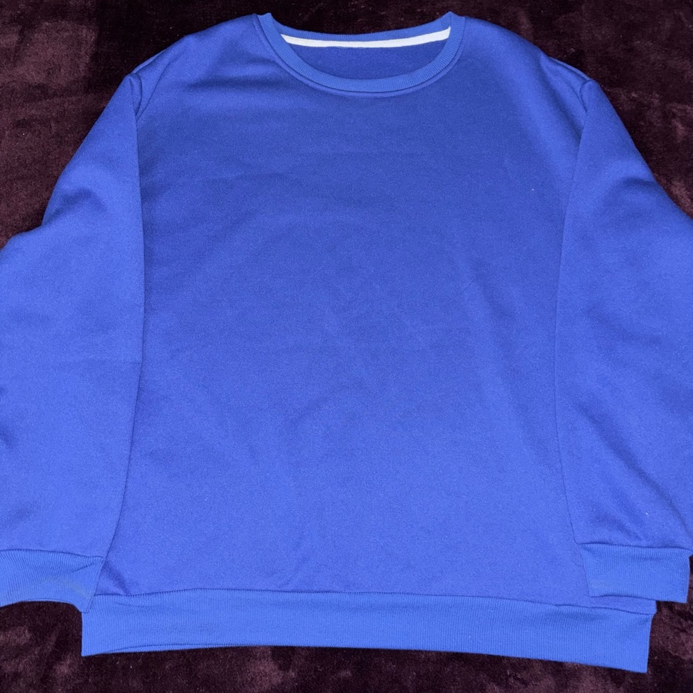 SHEIN Men's Vibrant Blue Crewneck Sweater